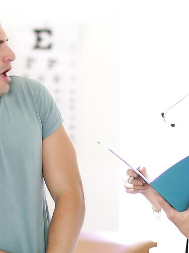 Glamorous Doctor With Fake Boobs Seduced Her Patient photos (Emma Hix)