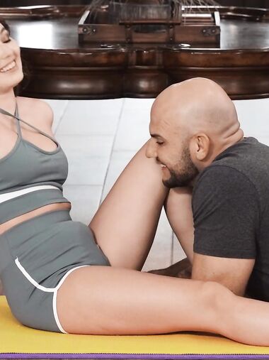 Busty Brunette Leana Lovings Gets Screwed By Her Personal Trainer
