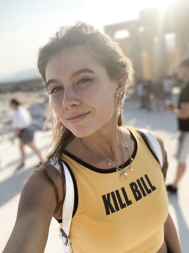 Skinny babe takes nude selfies showing her tiny tits and her tight ass