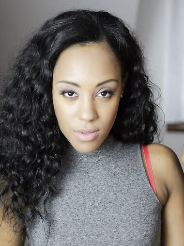 Curly-haired Ebony Noemilk Gets Nicely Fucked With Her Panties On photos (George Lee)