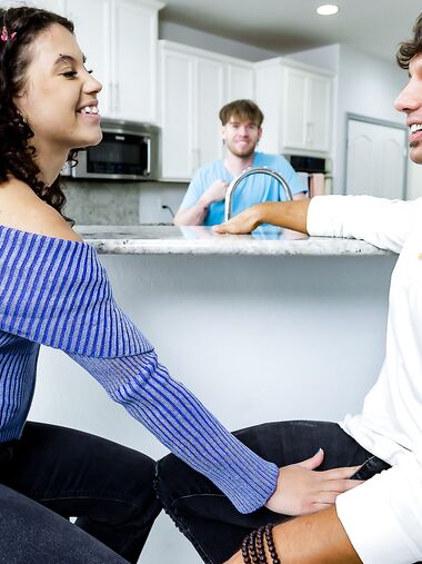 Curly-haired Bimbo Nicole Luva Cheats On BF With His Friend