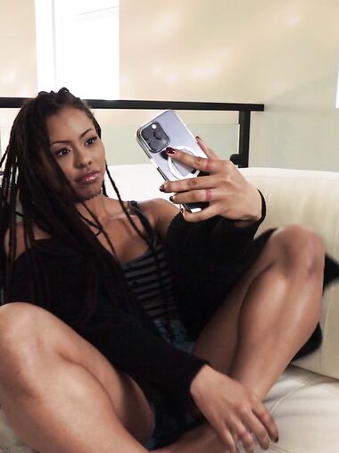 Kira Noir Warms Up With A Glass Dildo Before Anal